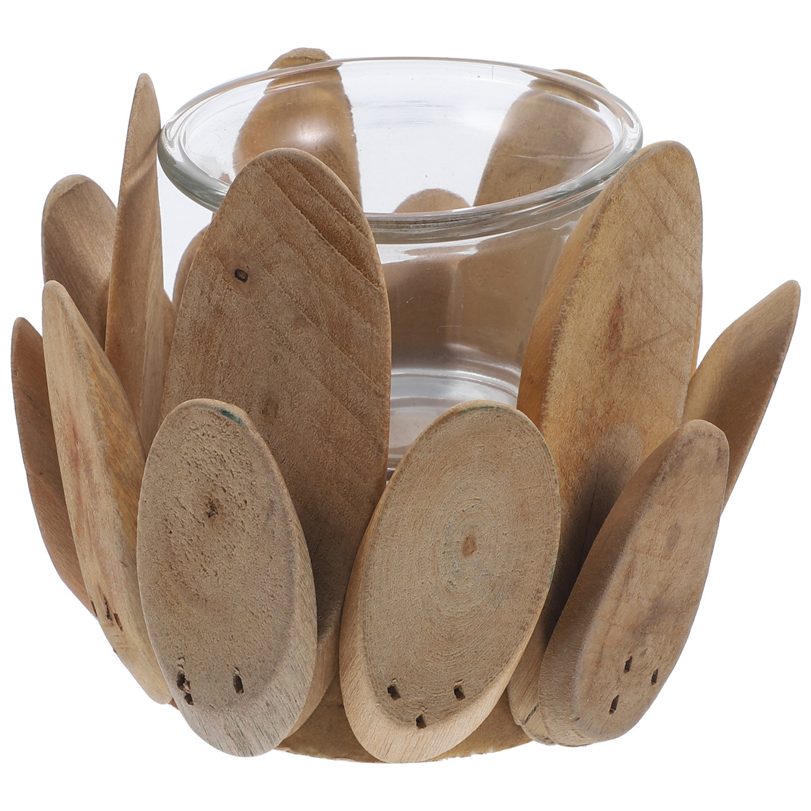 Wedding Supply Decor - Wood Lotus Holder Countryside Vintage Tea
