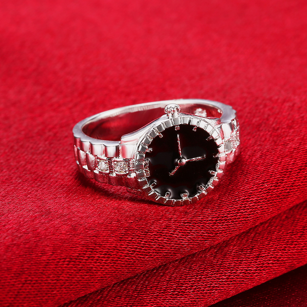 Wedding Job - 925 Sterling Silver Wrist Watch Zircon