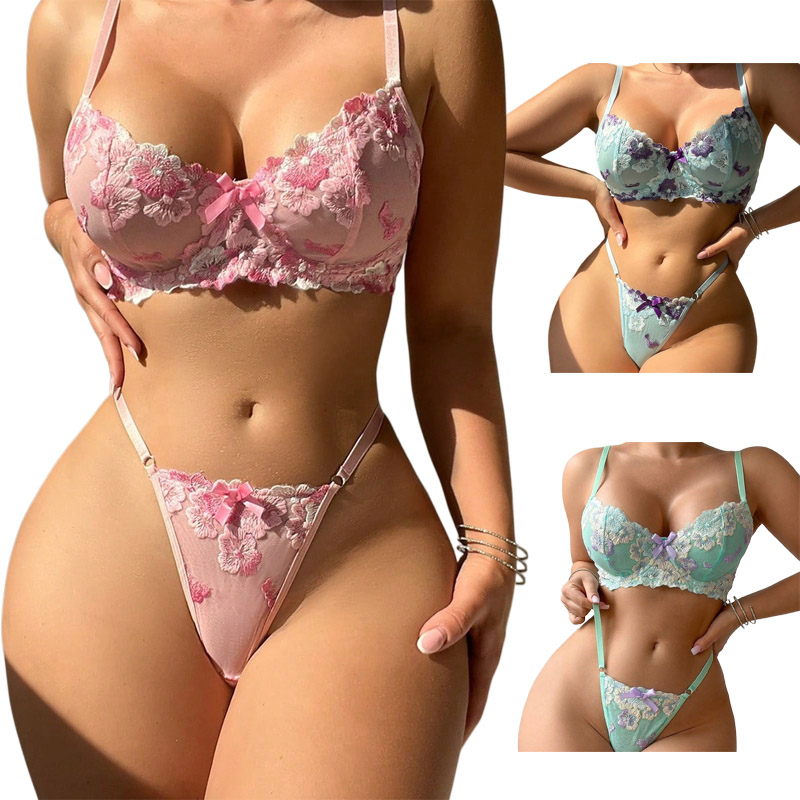 Good Floral & Wedding Decor Supply - Embroidery Pink Floral Romantic Embroidery Sexy