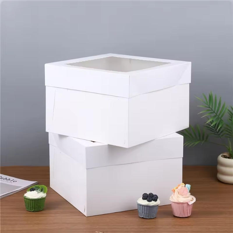 Wedding Supply.Box - yes2/4/6PCS Disposable White Cake Boxes with