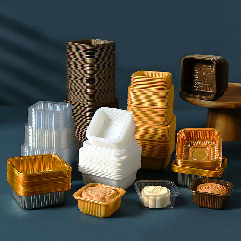 Wedding Supply.Box - 100pcs Mooncake Plastic Tray PET Pastry