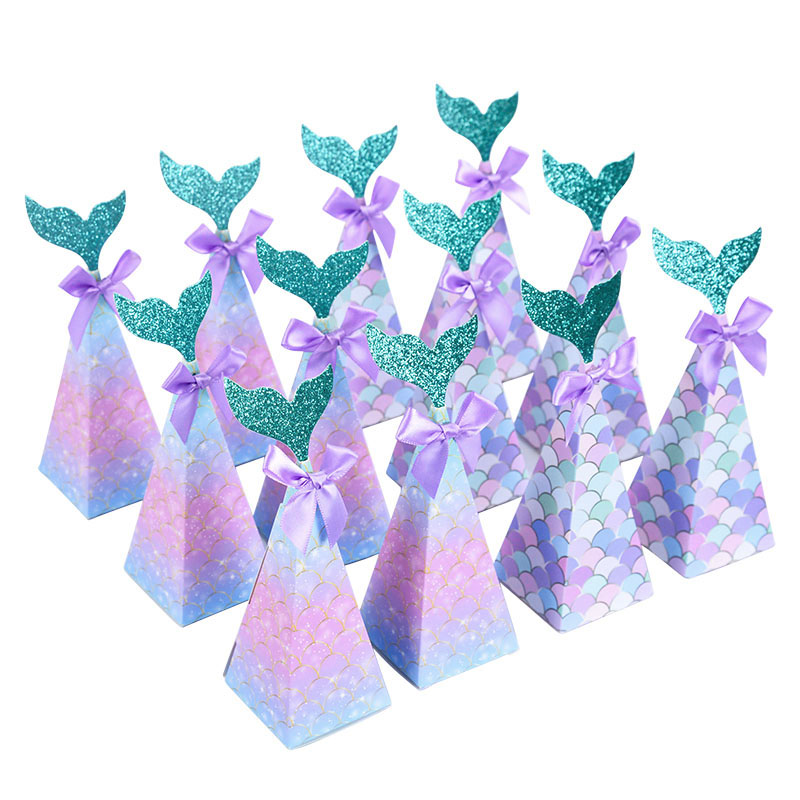 Wedding Supply.Box - 10Pcs Little Mermaid Candy Box Mermaid