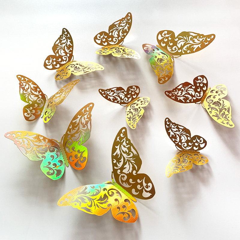 12 Pcs Gold 3D Hollow Butterfl - đánh giá và giá Wedding Package Gold