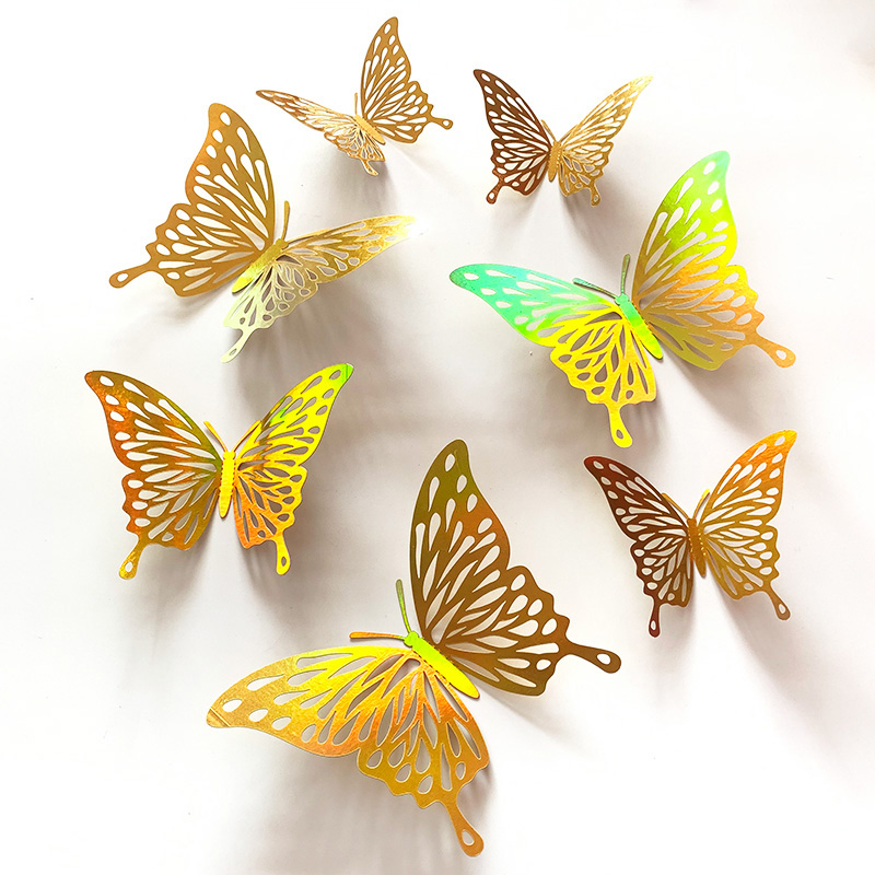 12 Pcs Gold 3D Hollow Butterfl - đánh giá và giá Wedding Package Gold