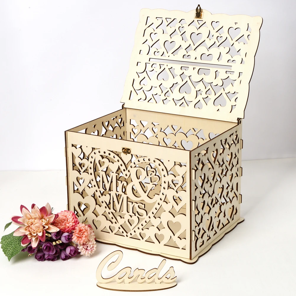Wooden Wedding Card Box Weddin - đánh giá và giá Wedding Supply.Box