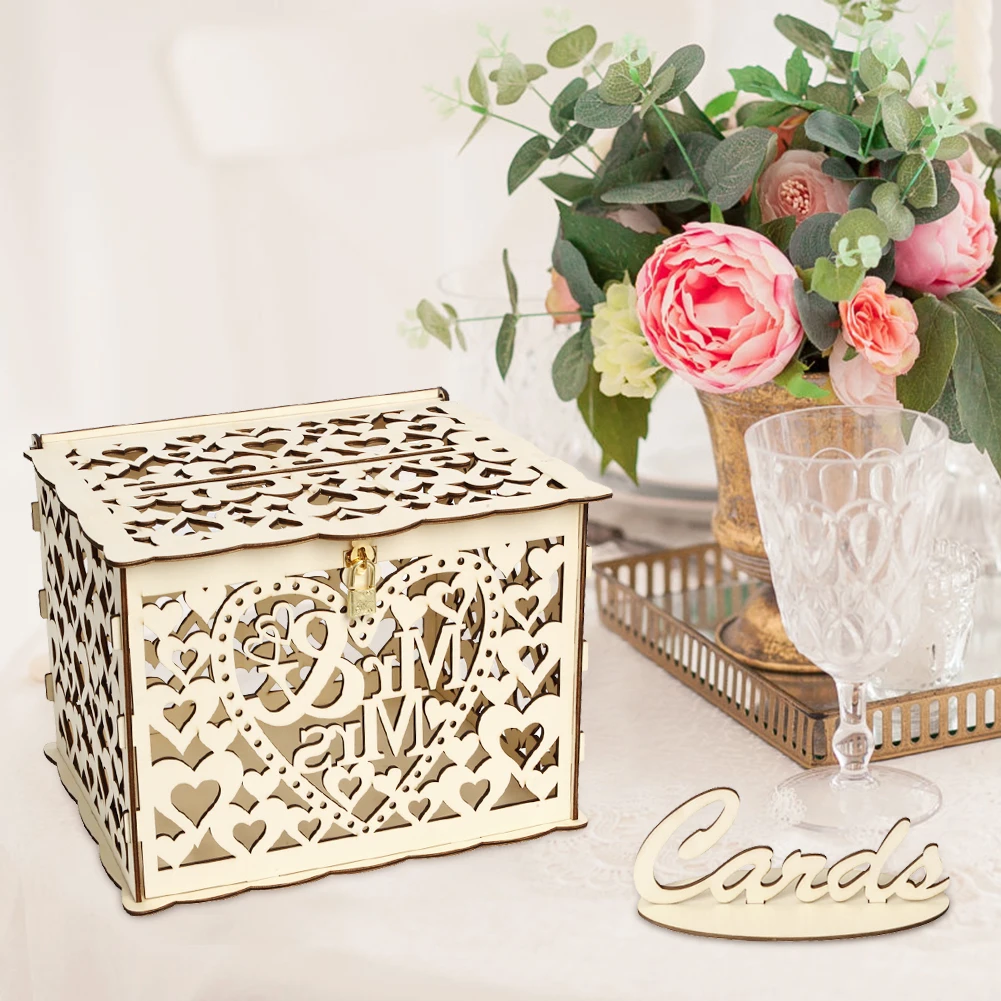 Wooden Wedding Card Box Weddin - đánh giá và giá Wedding Supply.Box