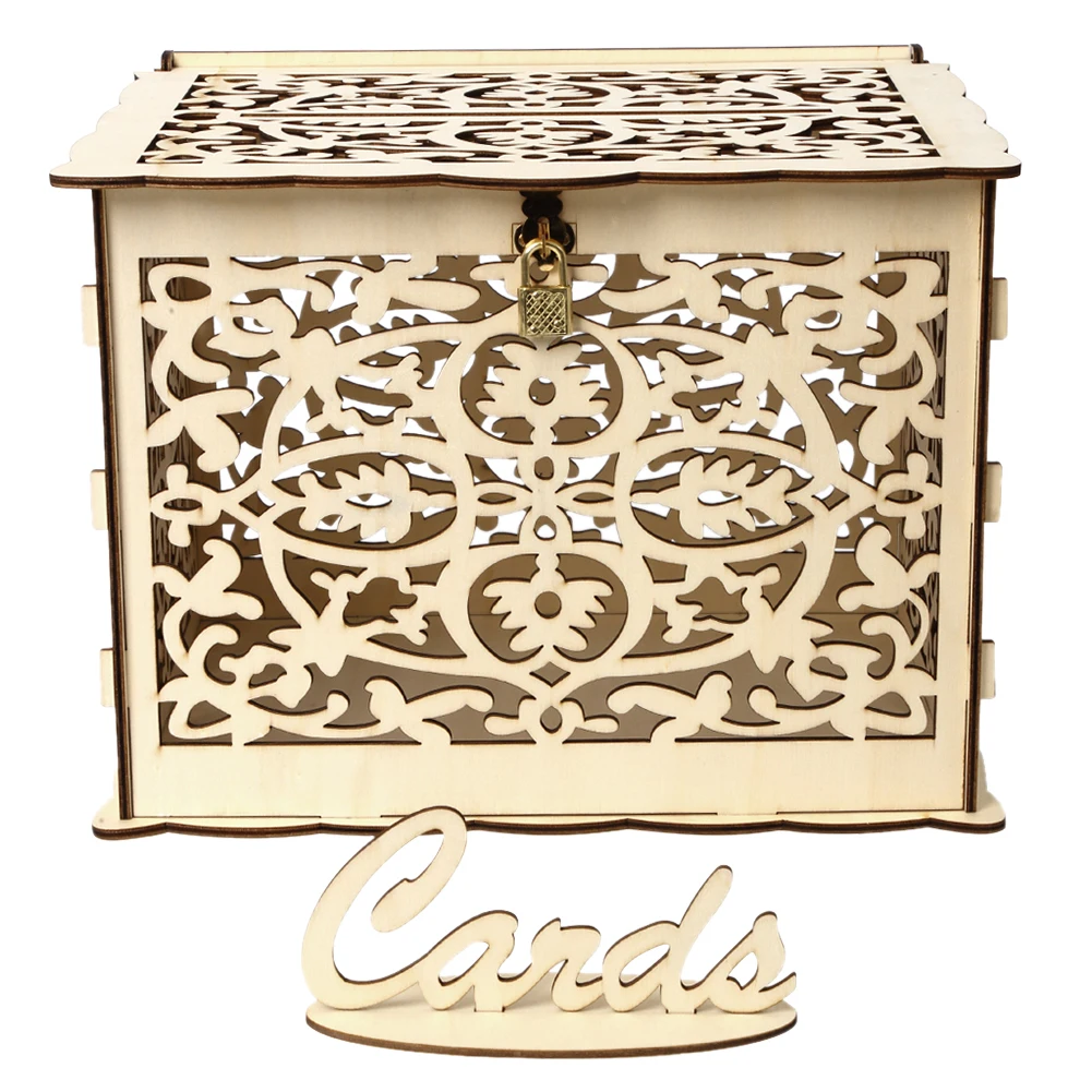 Wooden Wedding Card Box Weddin - đánh giá và giá Wedding Supply.Box