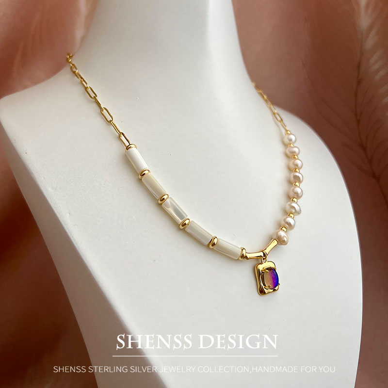 Natural 5-6mm Pearl Shell Neck - đánh giá và giá Wedding Package Gold