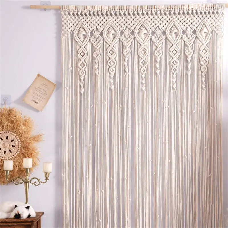 Hand-woven Macrame Wall Hangin - đánh giá và giá Wedding Backdrop Curtain