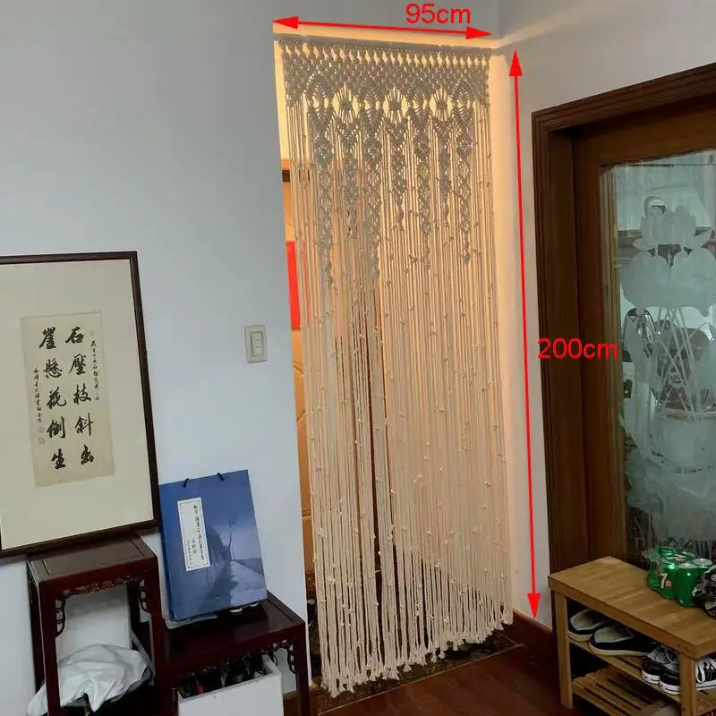 Hand-woven Macrame Wall Hangin - đánh giá và giá Wedding Backdrop Curtain