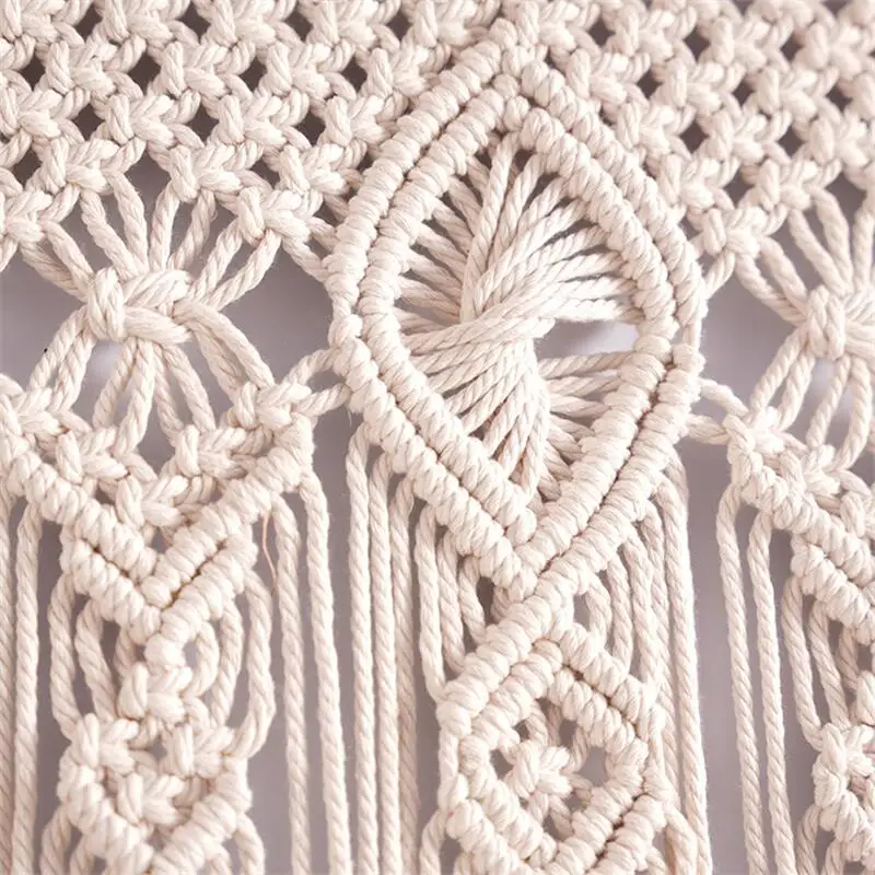 Hand-woven Macrame Wall Hangin - đánh giá và giá Wedding Backdrop Curtain