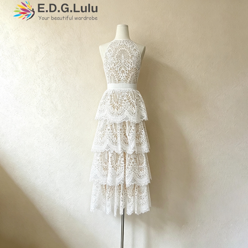 EDGLuLu O Neck Sleeveless Whit - đánh giá và giá Wedding Lulu