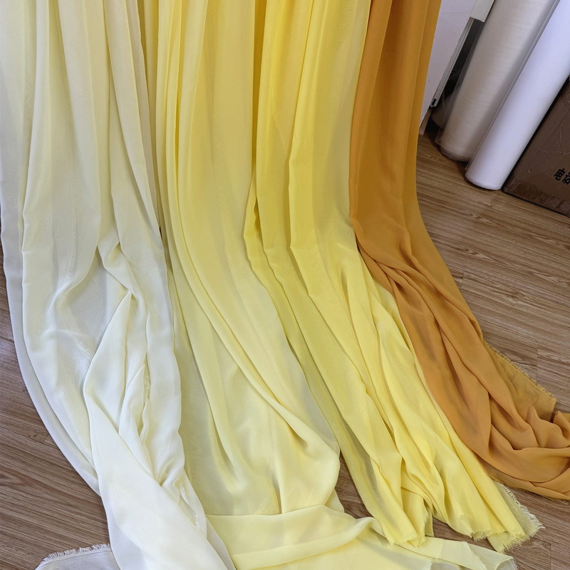 White Yellow Chiffon Fabric Br - đánh giá và giá Wedding Backdrop Curtain