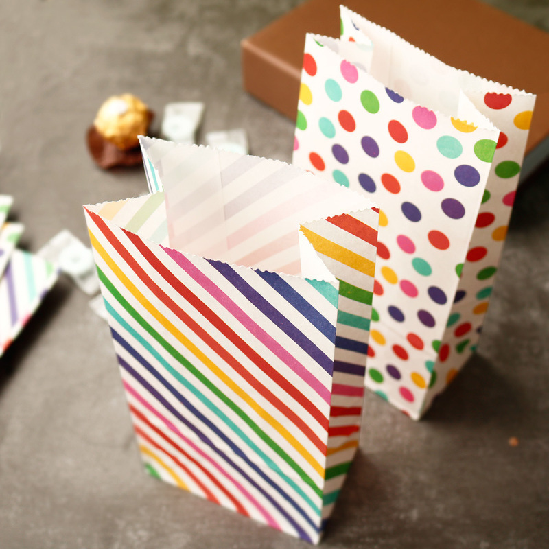 Small Paper Bags Rainbow Print - đánh giá và giá Wedding Supply.Box