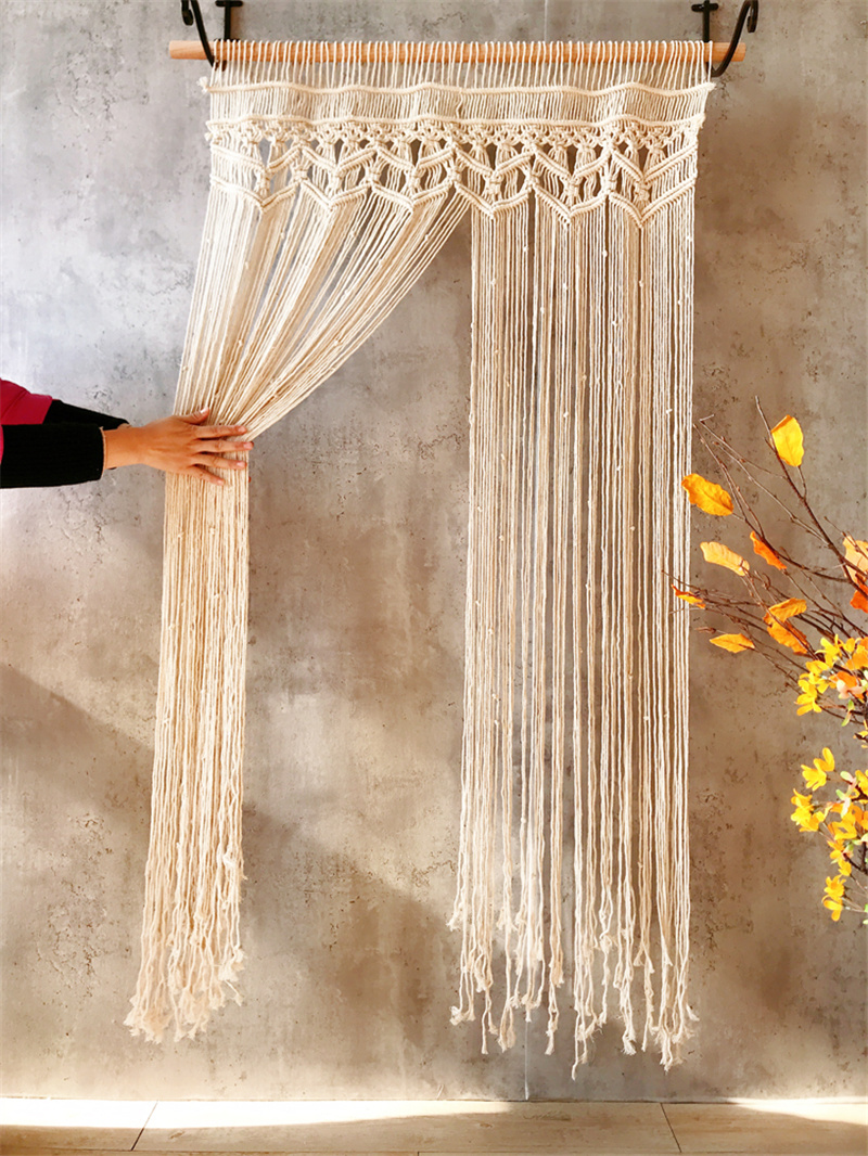 Hand-woven Bohemia Macrame Cot - đánh giá và giá Wedding Backdrop Curtain