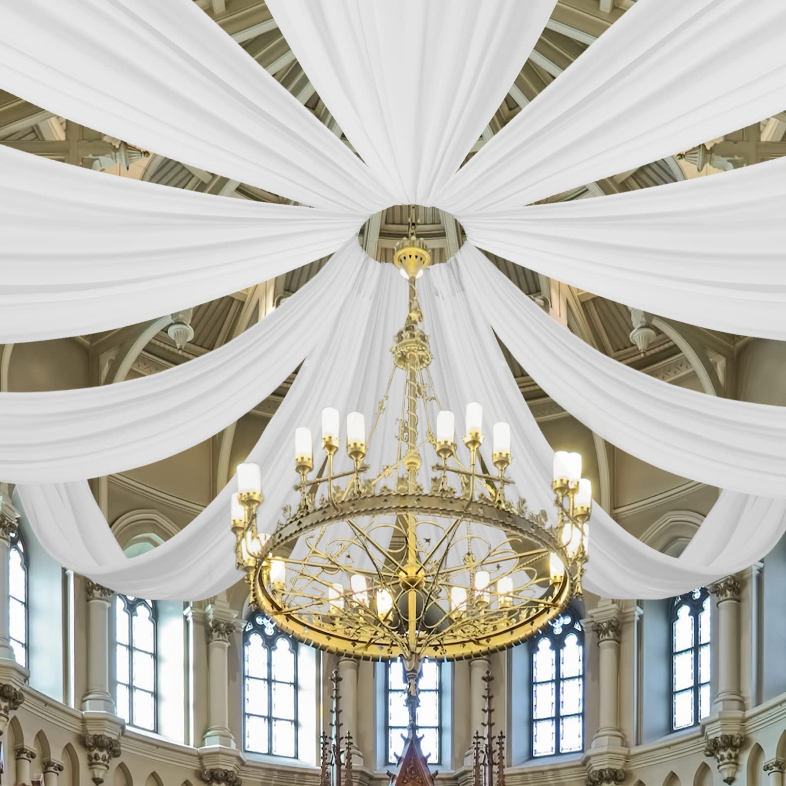 Wedding Arch Ceiling Drape Roo - đánh giá và giá Wedding Backdrop Curtain