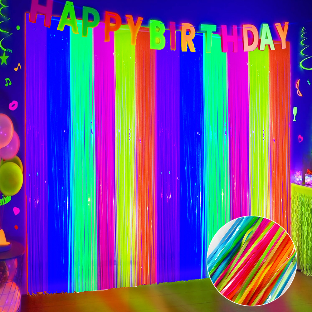 Multi-Color Glow in the Dark F - đánh giá và giá Wedding Backdrop Curtain