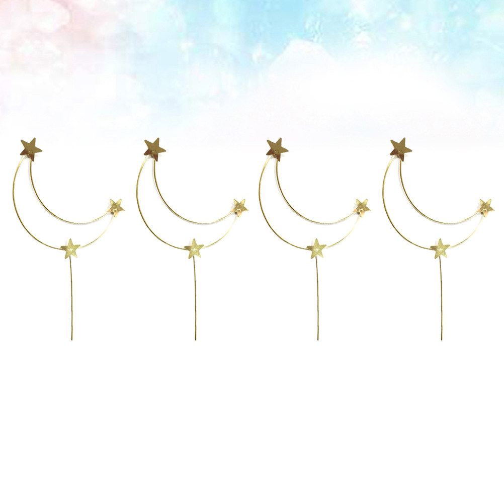 4Pcs Cake Topper Moon and Star - đánh giá và giá Wedding Supply Decor