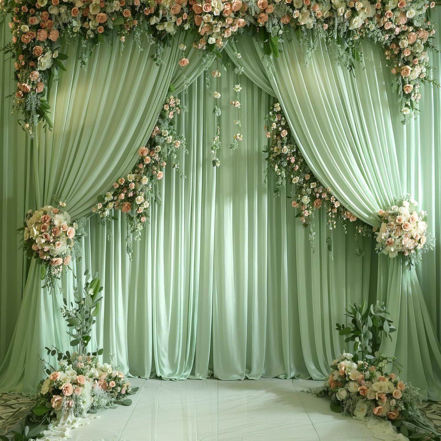 White Backdrop Curtains for Pa - đánh giá và giá Wedding Backdrop Curtain