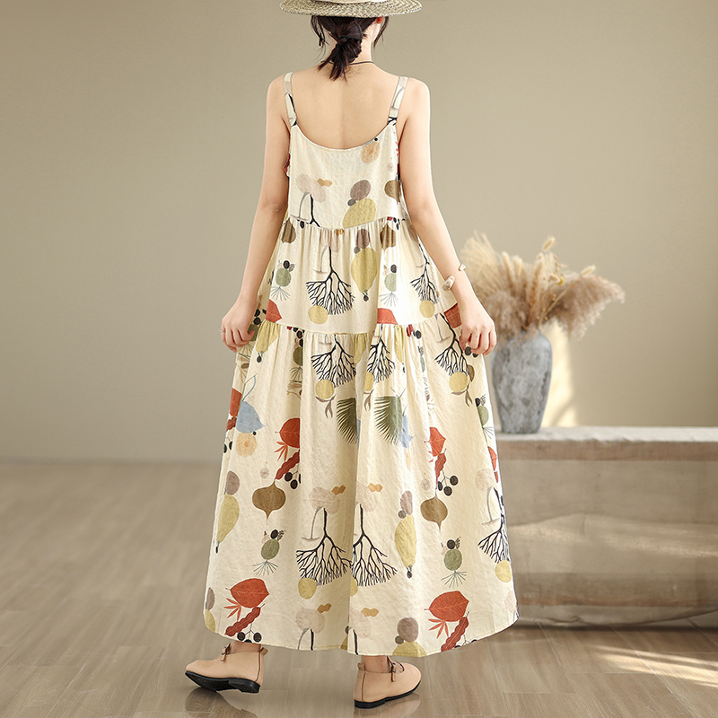 Floral Cotton Linen Maxi Dress - đánh giá và giá Good Floral & Wedding Decor Supply