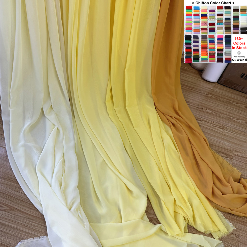 Yellow Orange Chiffon Fabric B - đánh giá và giá Wedding Backdrop Curtain