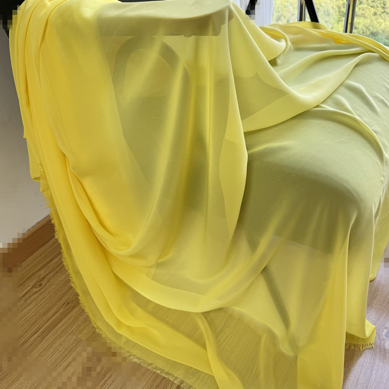 Yellow Orange Chiffon Fabric B - đánh giá và giá Wedding Backdrop Curtain