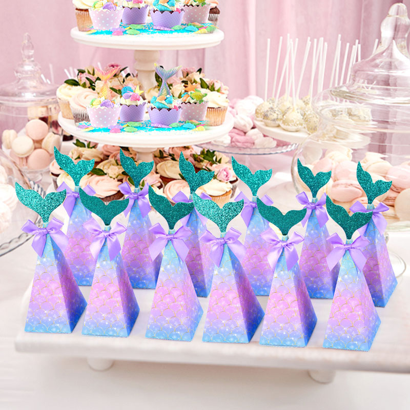 10Pcs Little Mermaid Candy Box - đánh giá và giá Wedding Supply.Box